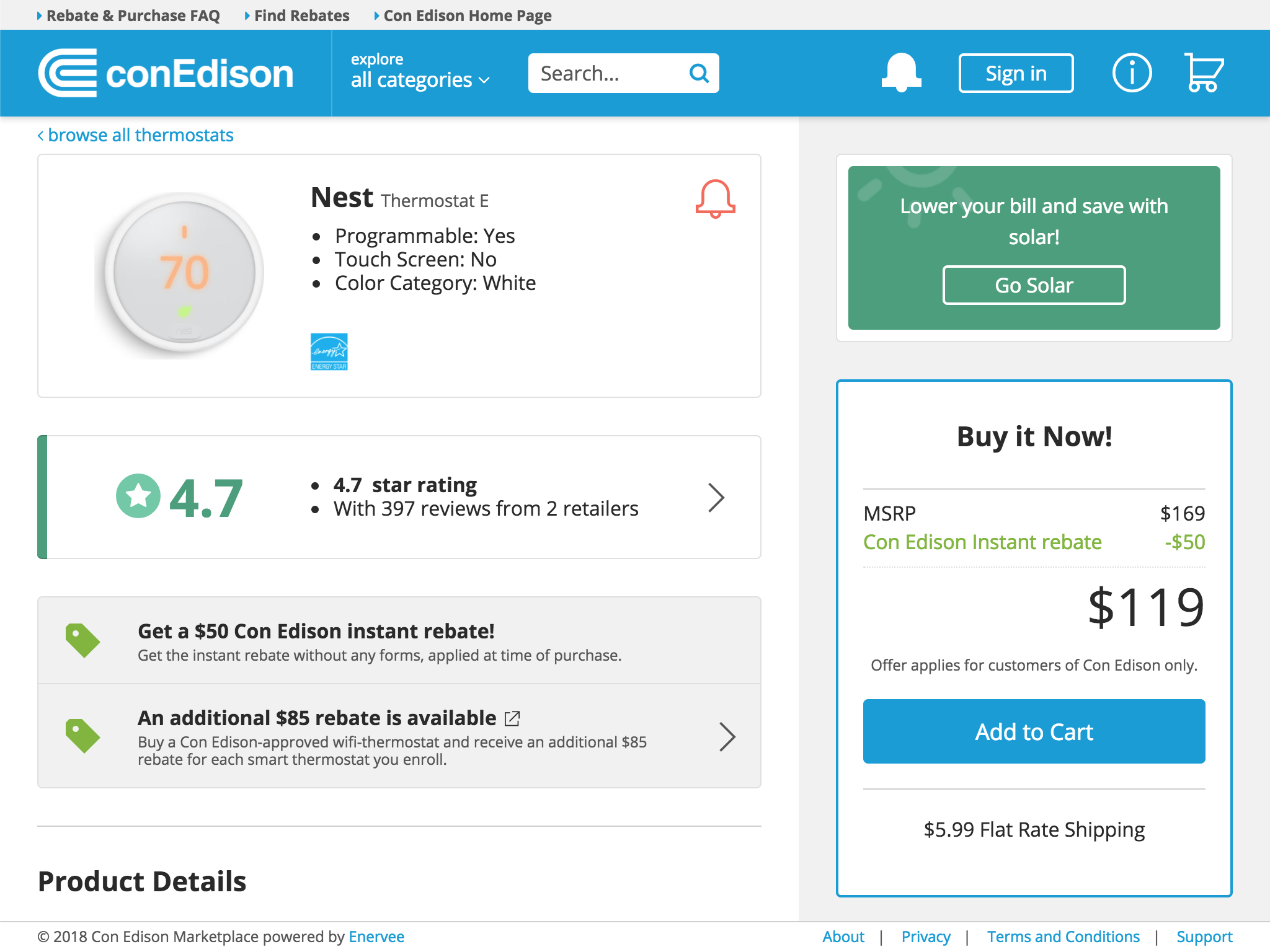 Enervee Marketplace screenshot