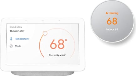 Google Nest GOOGLE NEST THERMOSTAT - SNOW + GOOGLE HOME HUB