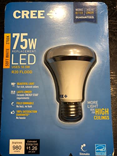 Cree Led Light Bulb Enervee Score 84 100 Sr20 10027flfh