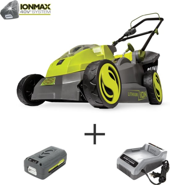 Sun Joe 24-Volt iON+ 14-Inch Push Lawnmower (1 x 4.0  - Best Buy