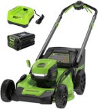 Greenworks 80 Volt 21-Inch Self-Propelled Lawn Mower (1 x 2.0Ah and 1 x  4.0Ah battery and 1 x Charger) Green 2524202 - Best Buy
