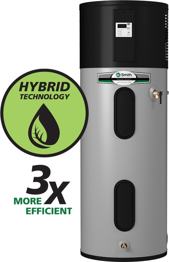 A. O. Smith Hybrid/Electric Heat Pump Electric Water Heater - Enervee Score  94/100 - HP10-50H45DV