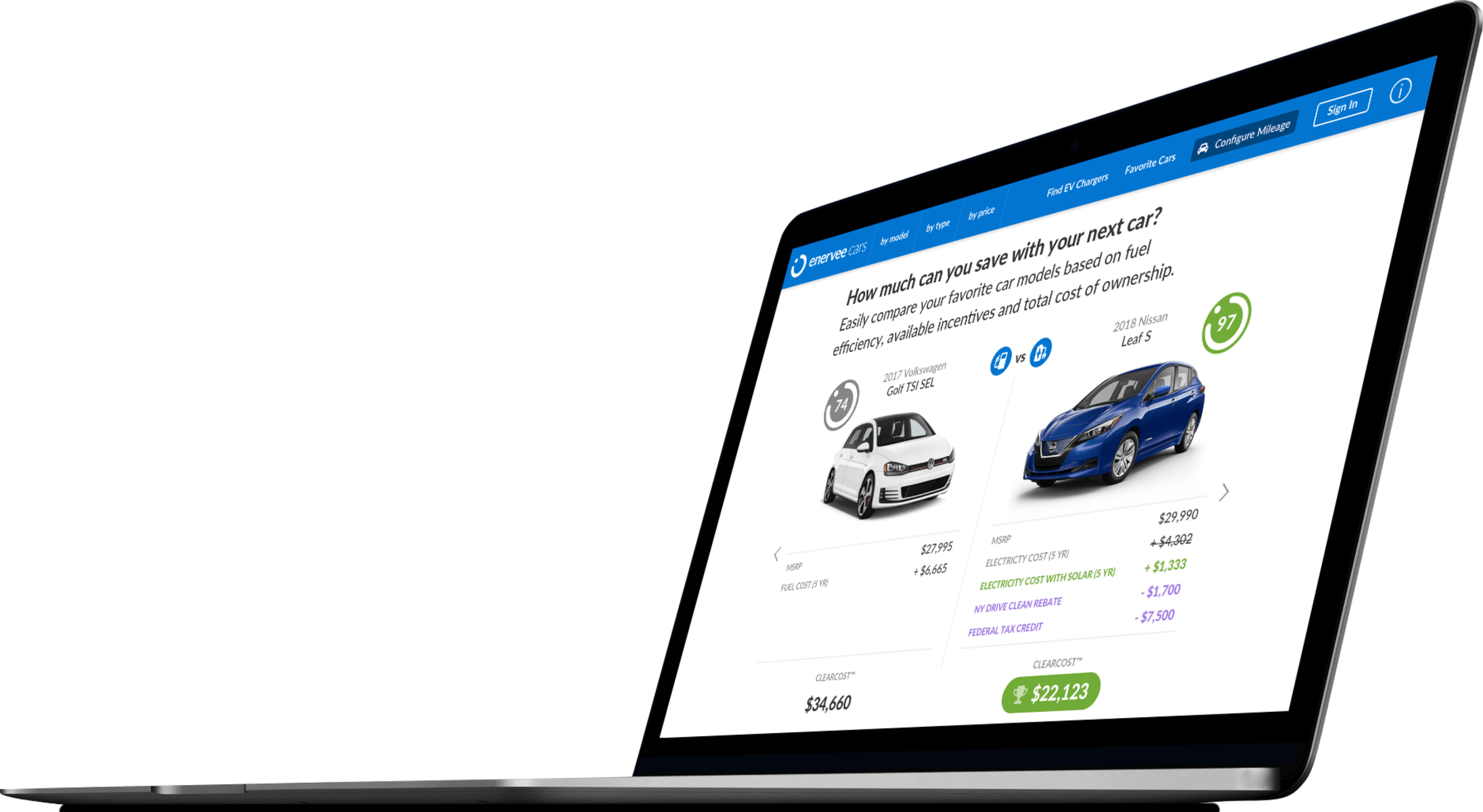 Enervee Cars screenshot